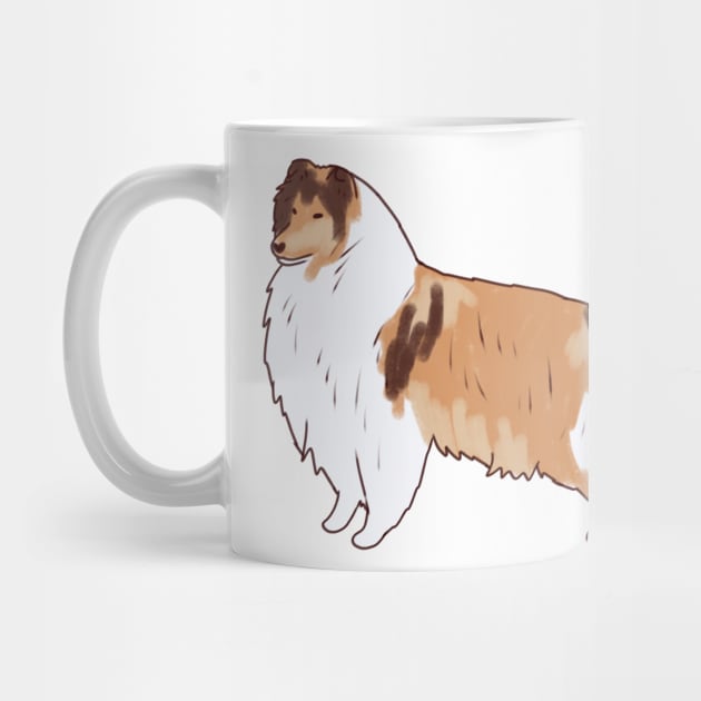 Collie rough dog by Mayarart